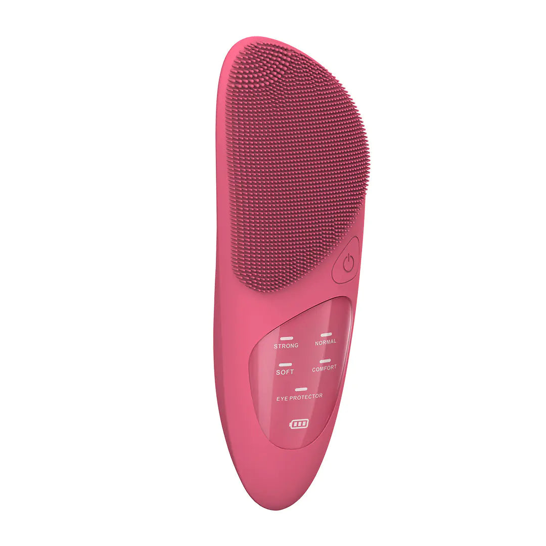 Rechargeable Silicone Facial Cleansing Brush – 5 Modes with Heating & Sonic Vibration