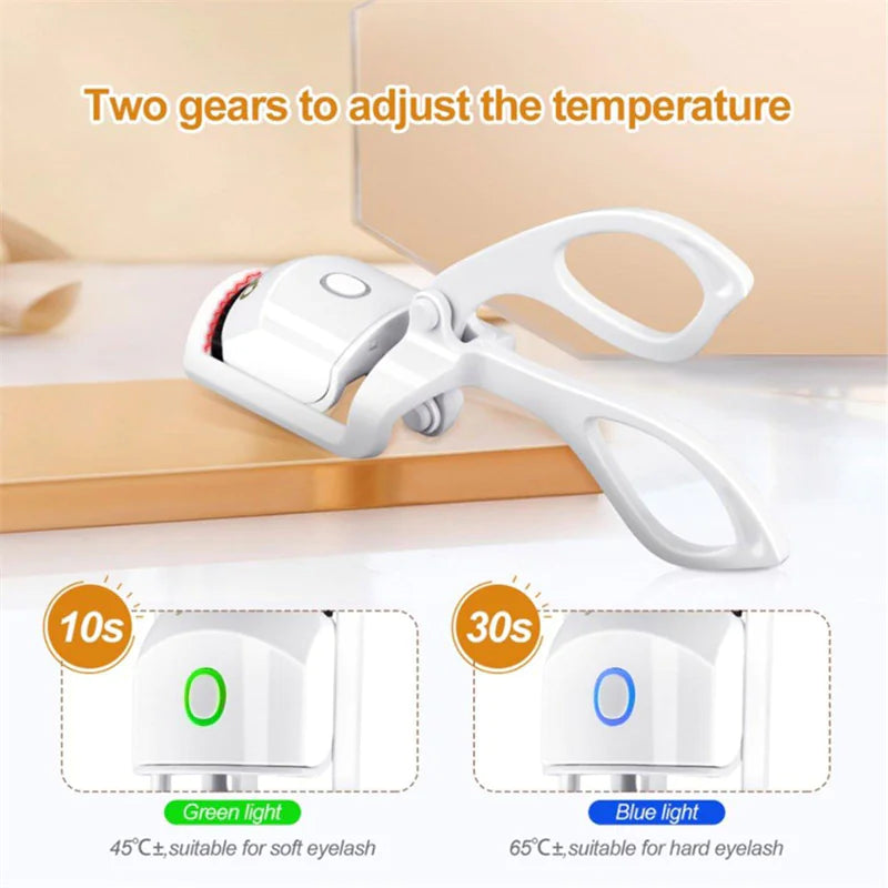 Rechargeable Heated Eyelash Curler – Long-Lasting Natural Curl with 2 Temperature Modes