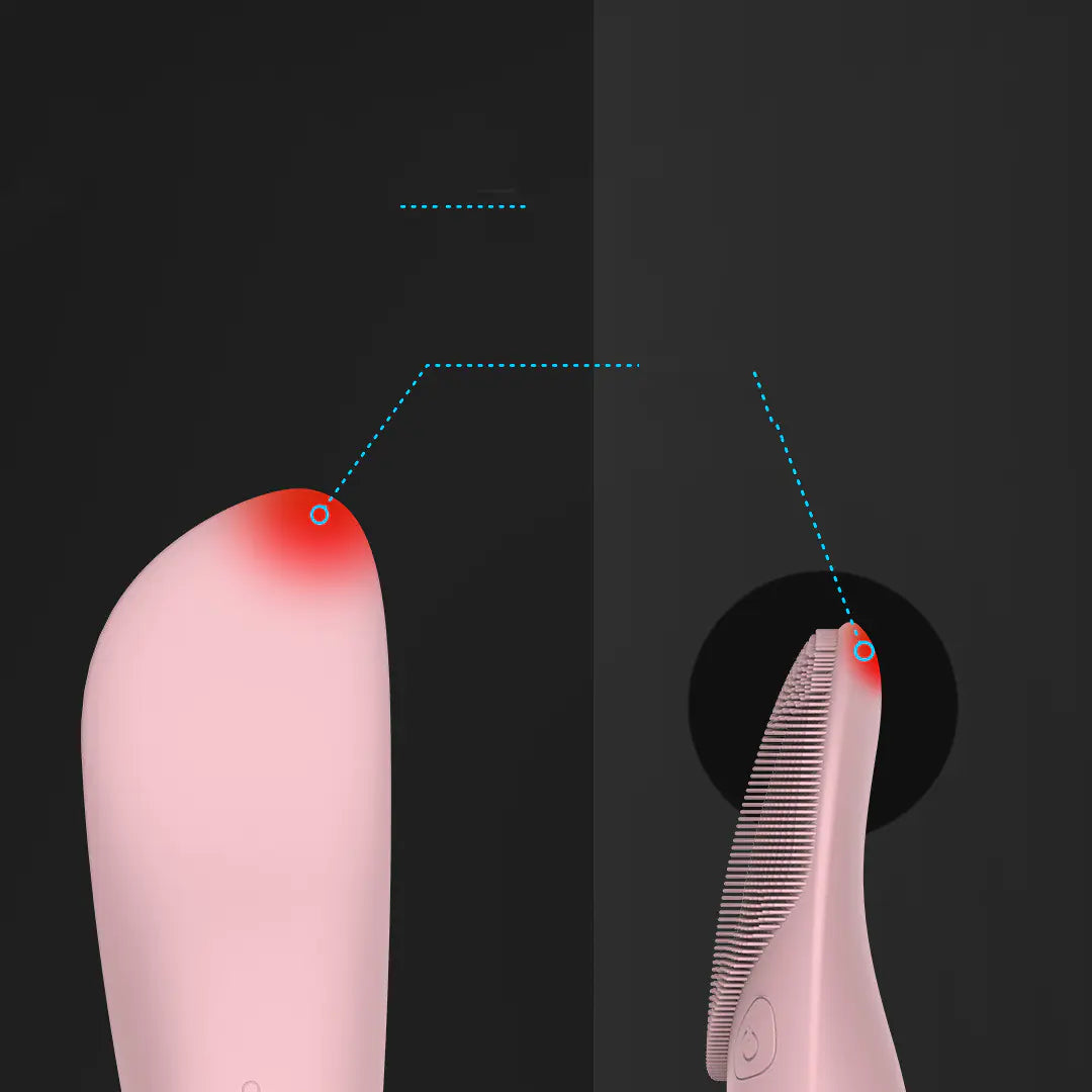 Rechargeable Silicone Facial Cleansing Brush – 5 Modes with Heating & Sonic Vibration