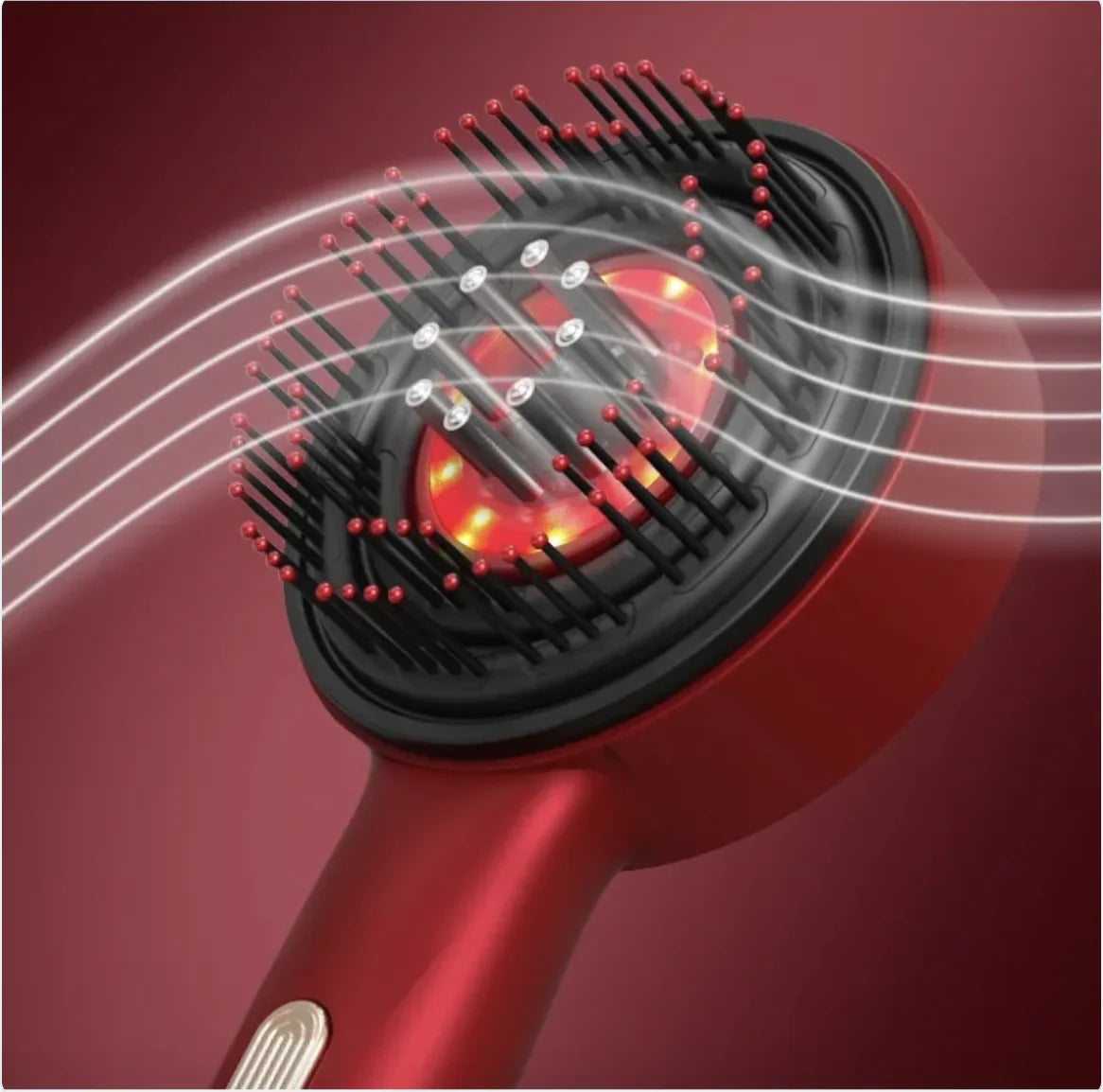 Electric Scalp Massager Comb – Red Light Therapy & Hair Care Tool