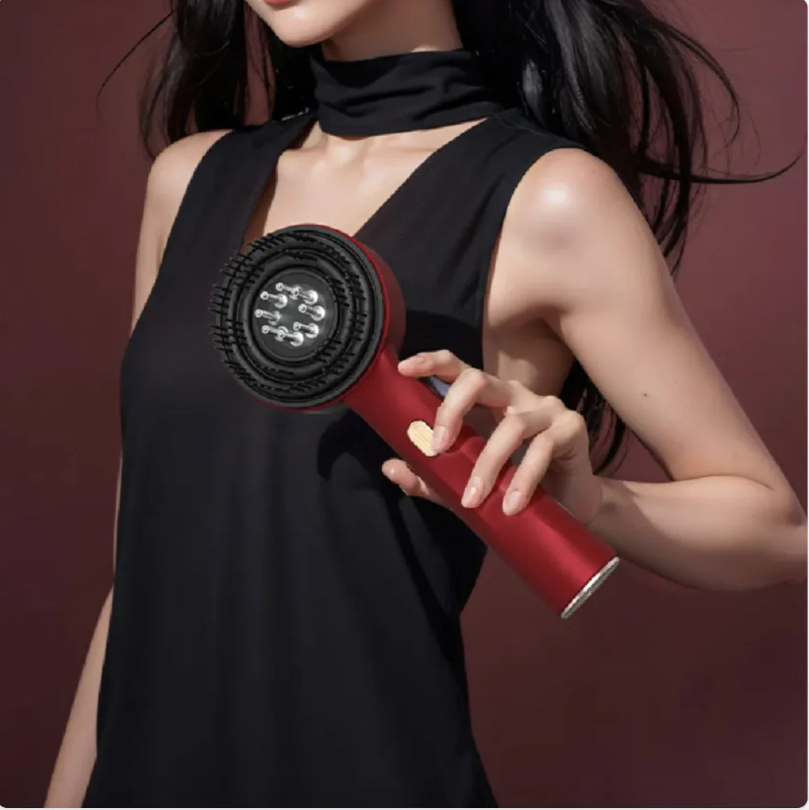 Electric Scalp Massager Comb – Red Light Therapy & Hair Care Tool