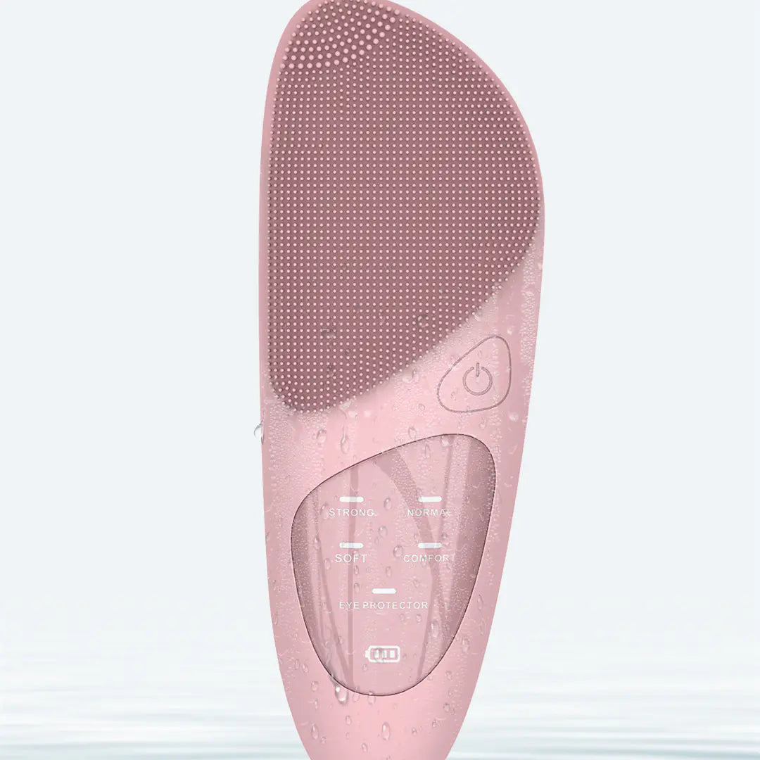 Rechargeable Silicone Facial Cleansing Brush – 5 Modes with Heating & Sonic Vibration